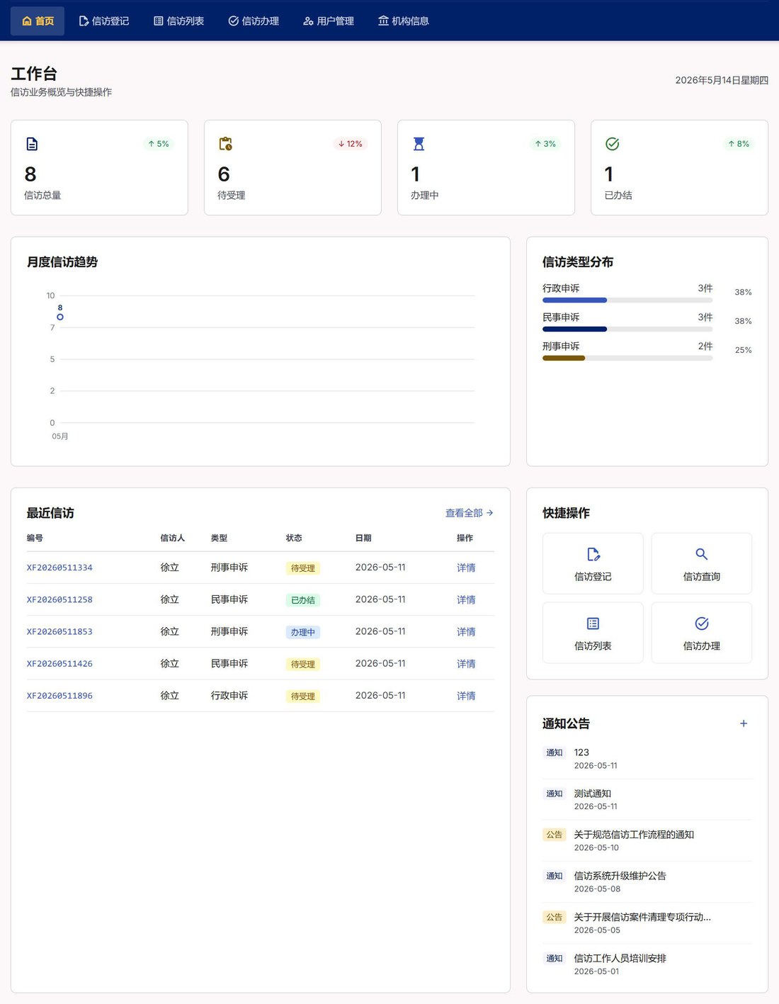 人民法院信访管理系统